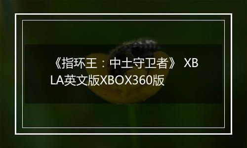 《指环王：中土守卫者》 XBLA英文版XBOX360版