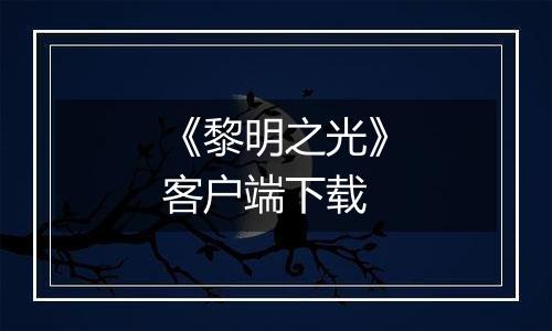 《黎明之光》客户端下载