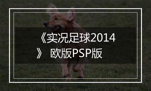《实况足球2014》 欧版PSP版