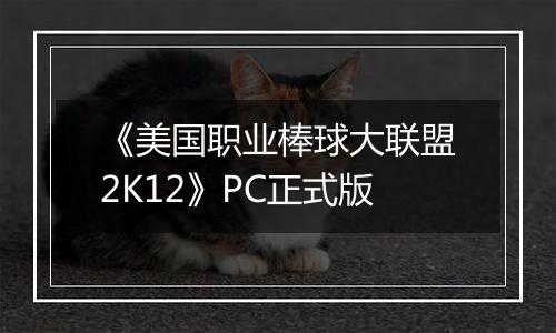 《美国职业棒球大联盟2K12》PC正式版