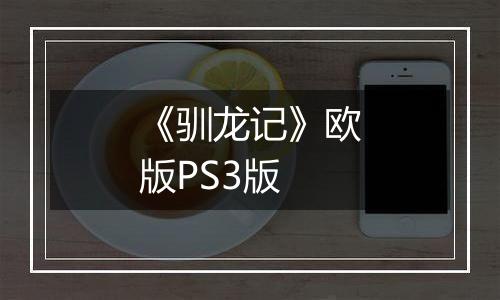 《驯龙记》欧版PS3版