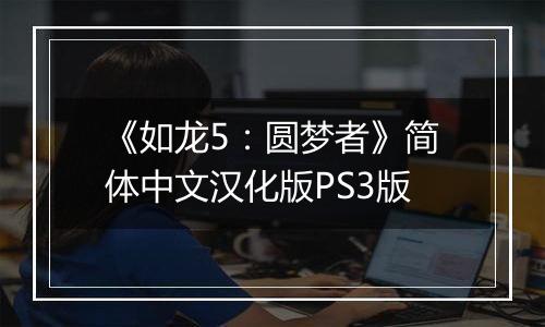《如龙5：圆梦者》简体中文汉化版PS3版