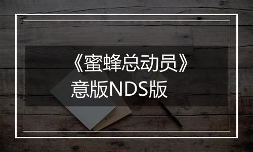 《蜜蜂总动员》 意版NDS版