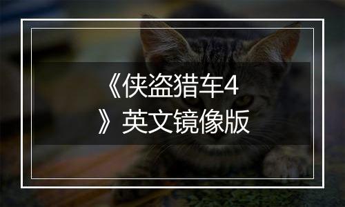 《侠盗猎车4》英文镜像版