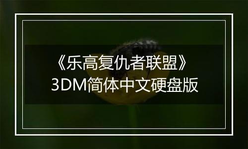 《乐高复仇者联盟》 3DM简体中文硬盘版