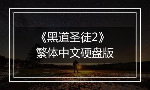 《黑道圣徒2》繁体中文硬盘版