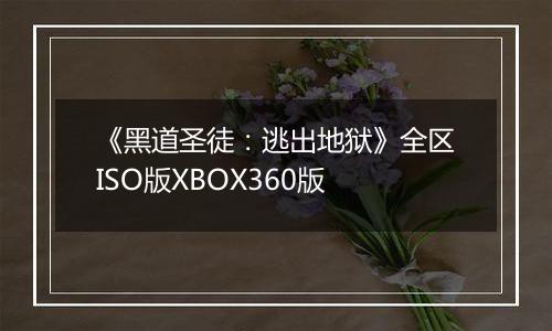 《黑道圣徒：逃出地狱》全区ISO版XBOX360版
