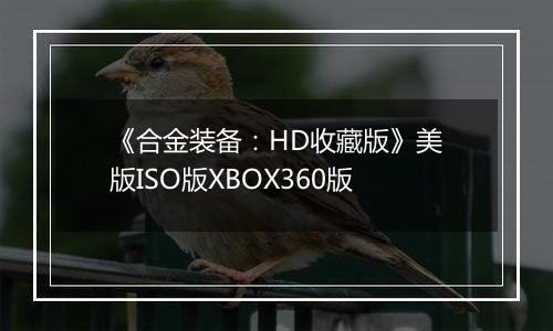 《合金装备：HD收藏版》美版ISO版XBOX360版