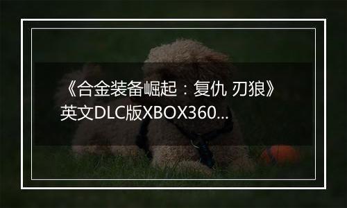 《合金装备崛起：复仇 刃狼》 英文DLC版XBOX360版