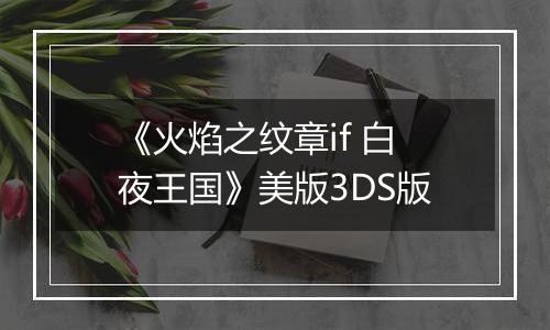 《火焰之纹章if 白夜王国》美版3DS版