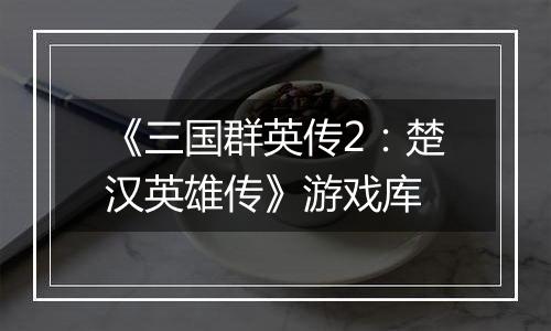 《三国群英传2：楚汉英雄传》游戏库