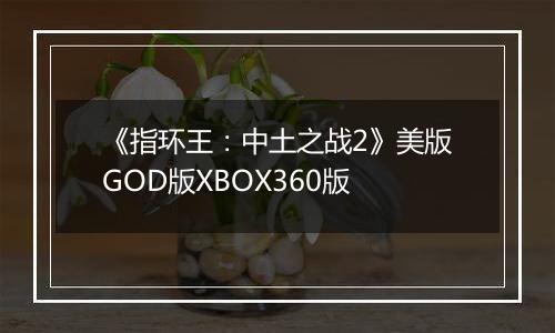 《指环王：中土之战2》美版GOD版XBOX360版