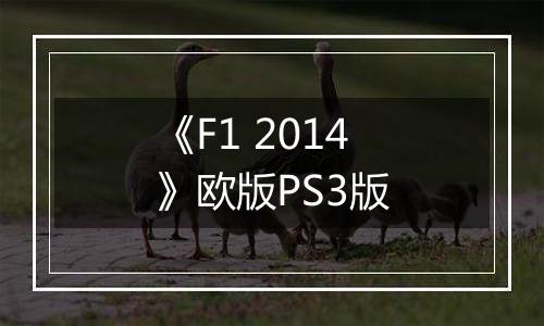 《F1 2014》欧版PS3版