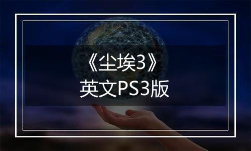 《尘埃3》 英文PS3版