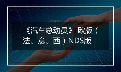 《汽车总动员》 欧版（法、意、西）NDS版