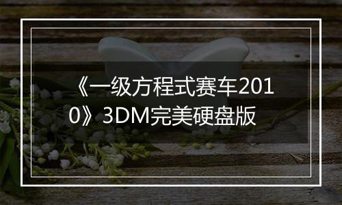 《一级方程式赛车2010》3DM完美硬盘版