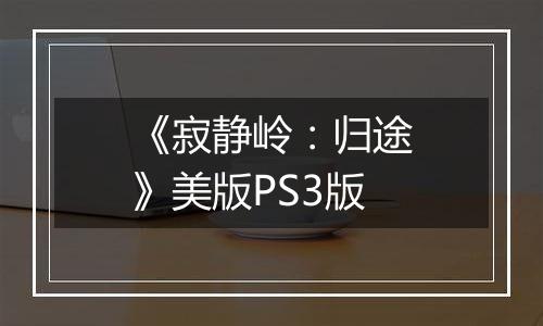 《寂静岭：归途》美版PS3版