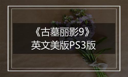《古墓丽影9》 英文美版PS3版