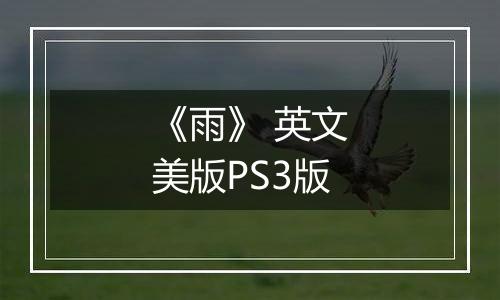 《雨》 英文美版PS3版
