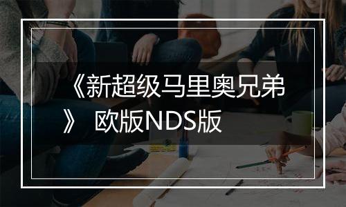 《新超级马里奥兄弟》 欧版NDS版