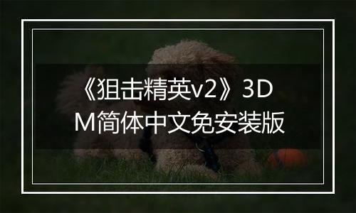 《狙击精英v2》3DM简体中文免安装版
