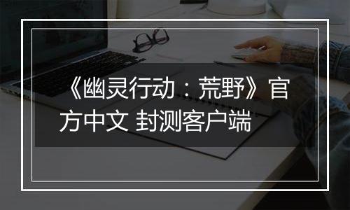 《幽灵行动：荒野》官方中文 封测客户端