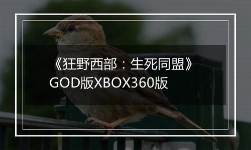 《狂野西部：生死同盟》 GOD版XBOX360版