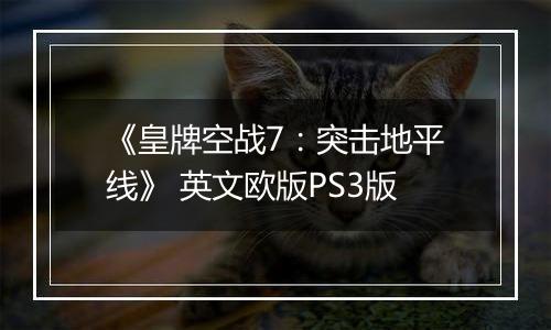 《皇牌空战7：突击地平线》 英文欧版PS3版