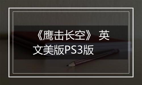 《鹰击长空》 英文美版PS3版