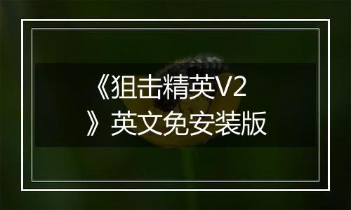《狙击精英V2 》英文免安装版