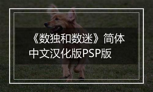 《数独和数迷》简体中文汉化版PSP版