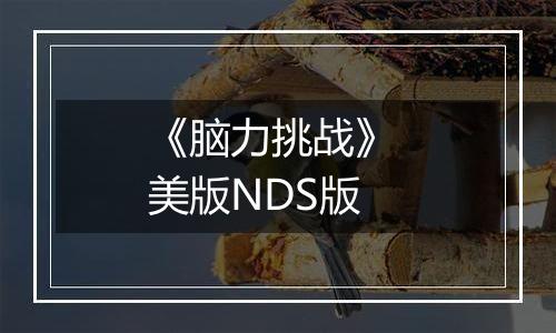 《脑力挑战》 美版NDS版