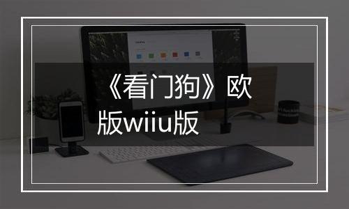 《看门狗》欧版wiiu版