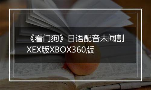 《看门狗》日语配音未阉割XEX版XBOX360版