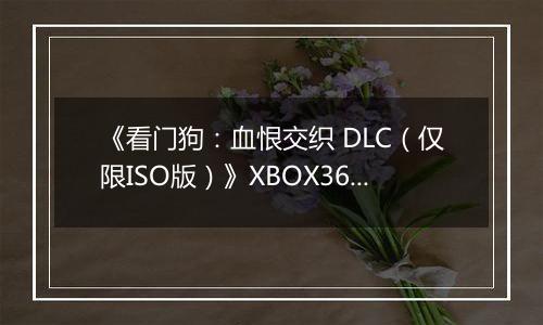 《看门狗：血恨交织 DLC（仅限ISO版）》XBOX360版