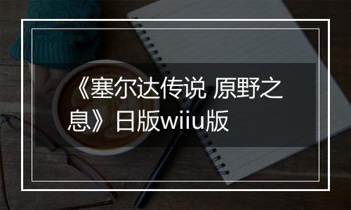 《塞尔达传说 原野之息》日版wiiu版