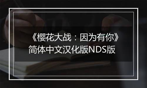 《樱花大战：因为有你》简体中文汉化版NDS版