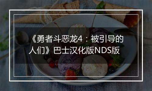 《勇者斗恶龙4：被引导的人们》巴士汉化版NDS版