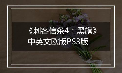 《刺客信条4：黑旗》 中英文欧版PS3版