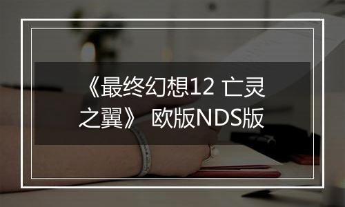 《最终幻想12 亡灵之翼》 欧版NDS版