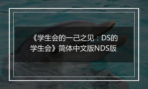 《学生会的一己之见：DS的学生会》简体中文版NDS版
