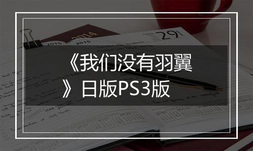 《我们没有羽翼》日版PS3版