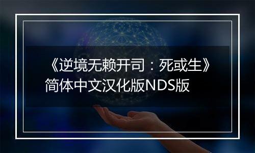 《逆境无赖开司：死或生》简体中文汉化版NDS版
