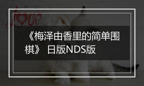 《梅泽由香里的简单围棋》 日版NDS版