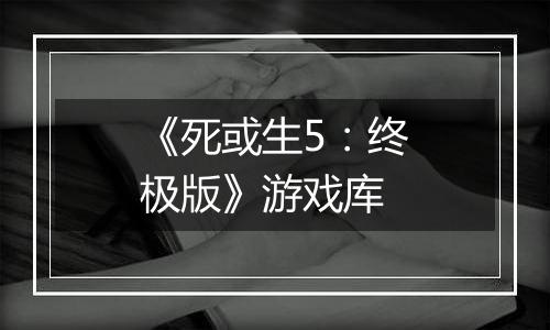 《死或生5：终极版》游戏库