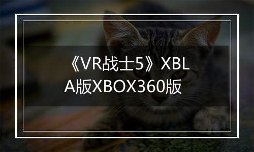 《VR战士5》XBLA版XBOX360版