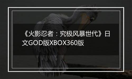 《火影忍者：究极风暴世代》日文GOD版XBOX360版