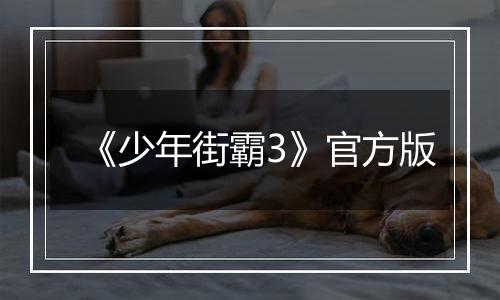 《少年街霸3》官方版