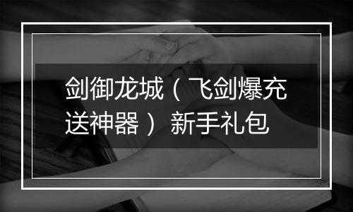 剑御龙城（飞剑爆充送神器） 新手礼包