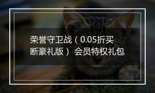 荣誉守卫战（0.05折买断豪礼版） 会员特权礼包
